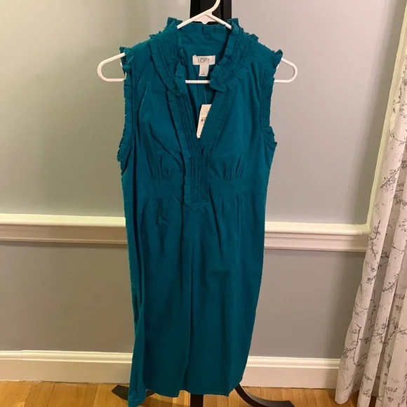 Turquoise Ann Taylor Loft Summer Dress - Size 4, (NWT) Turquoise Ann Taylor Loft Summer Dress - Size 4, (NWT)